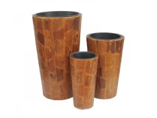 Sada dekoračních květináčů "AFRICA", výška 74, 54 a 44cm - poškozeno (83011264)
