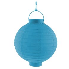Lampion se světlem 20 cm, modrá 