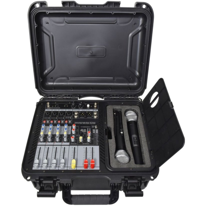 Citronic FLITE-600 aktivní mixážní pult 2x 300W, 2x UHF mikrofon, DSP efekty