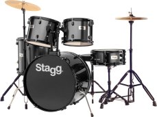 Stagg TIM122B BK, kompletní bicí sada, černá Stagg TIM122B BK, kompletní bicí sada, černá