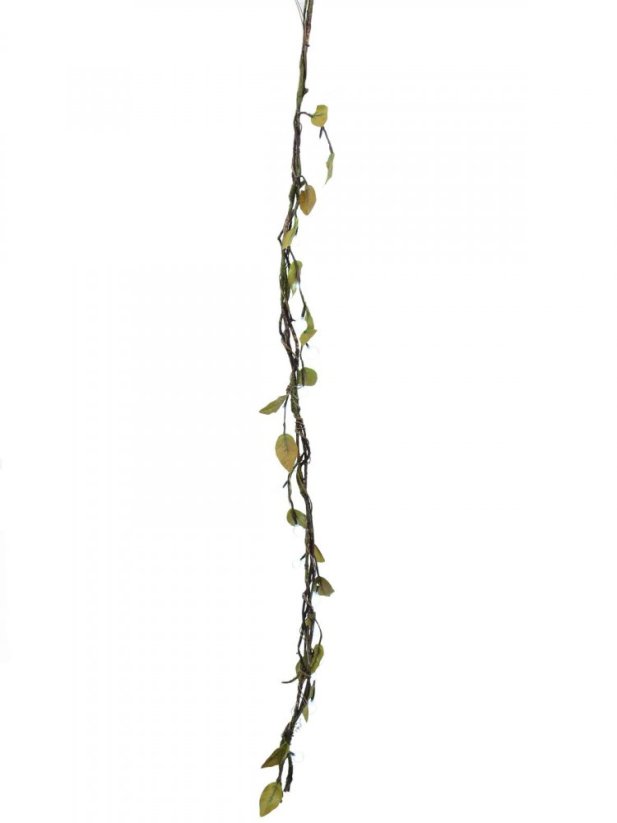 Vřesový motouz, s bílými LED diodami, 180 cm