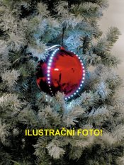 Sněhové LED koule, 15 cm, červená, 1 ks - použito (83501243)