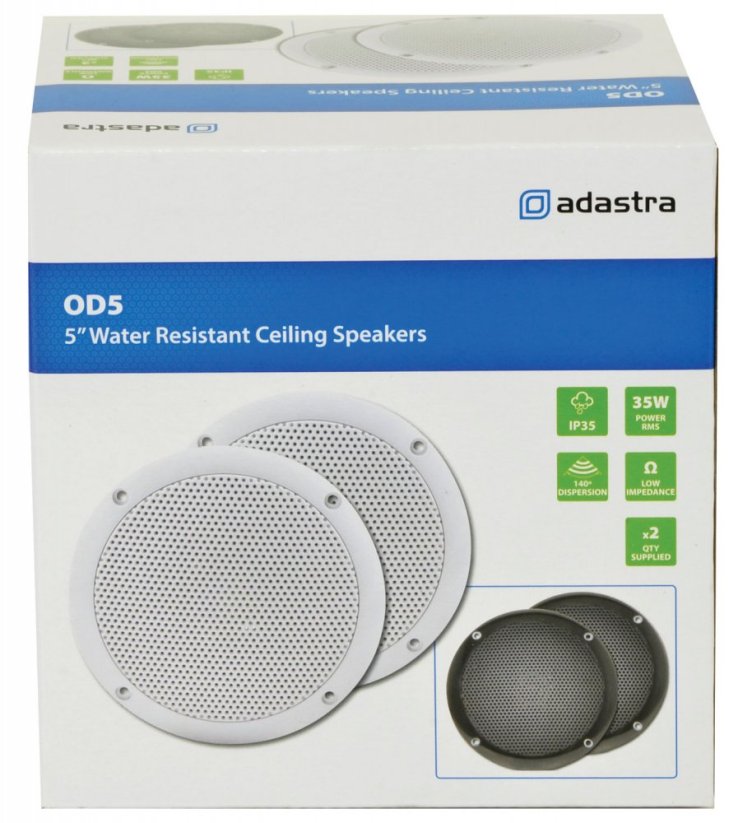 Adastra OD6-B8, podhledový 6.5" reproduktor, 40W, IP35, černý