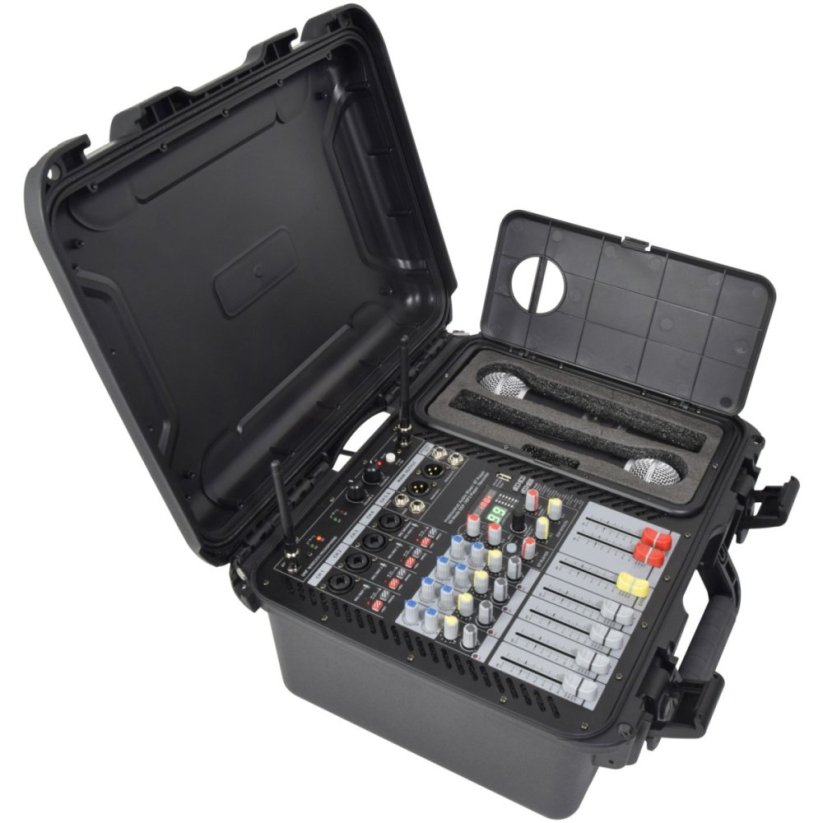 Citronic FLITE-600 aktivní mixážní pult 2x 300W, 2x UHF mikrofon, DSP efekty