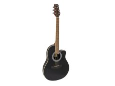 Dimavery RB-300, elektroakustická kytara typu Ovation, černá