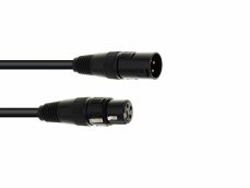 Eurolite DMX kabel XLR 3pin, 3m délka, černý Eurolite DMX kabel XLR 3pin, 3m délka, černý
