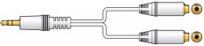 AV:link redukce 1x Jack 3.5mm stereo samec - 2x Jack 3.5 mm stereo samice