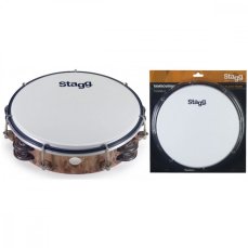 Stagg TAB-208P/WD, dvouřadá laditelná tamburína, 8"