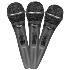Stagg SDMP15-3, sada 3 dynamických mikrofonů Stagg SDMP15-3, sada 3 dynamických mikrofonů