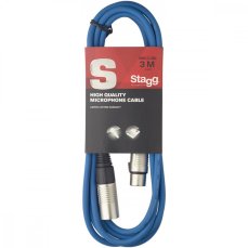 Stagg SMC3 CBL, mikrofonní kabel XLR/XLR, 3m, modrý
