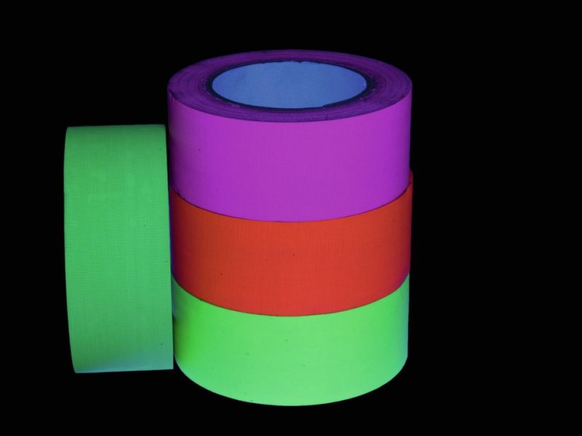 Gaffa páska 50mm x 25m neonově růžová, UV aktivní
