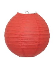 Lampion papírový 25 cm, červený