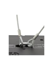 Lanko jistící 4 mm x 1000 mm, až do 15 kg, stříbrné, karabina typ A