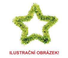 Lesklá vánoční hvězda, zelená, 30 cm - použito (83500485)