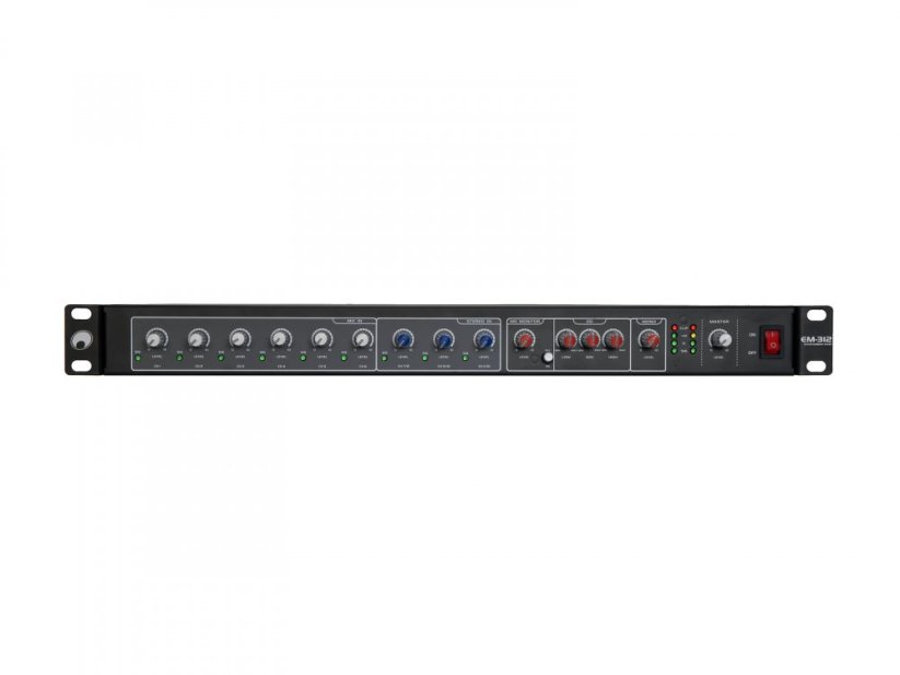 Omnitronic EM-312, 12-kanálový 19" mixážní pult