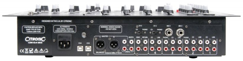 Citronic CDM10:4 MK5, 4-kanálový mixážní pult s USB