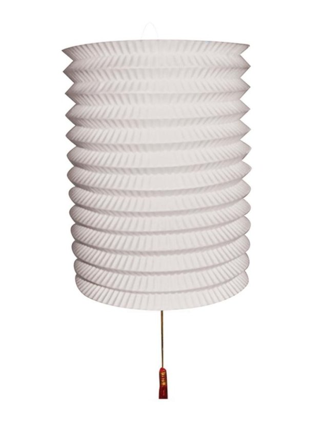 Lampion papírový 28 cm, bílý