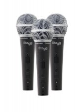 Stagg SDM50-3, sada dynamických mikrofonů