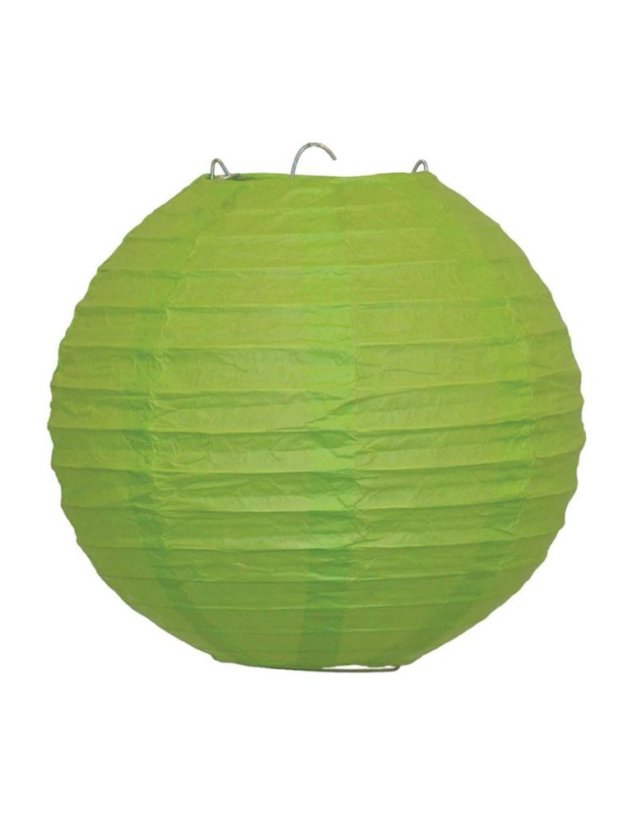 Lampion papírový 25 cm, zelený