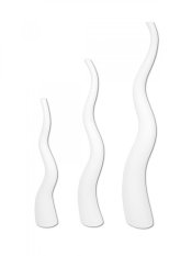 Wave designový květináč 100cm, bílý