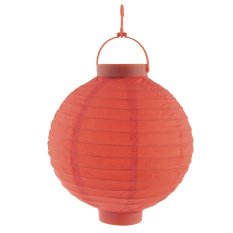 Lampion se světlem 20 cm, červená