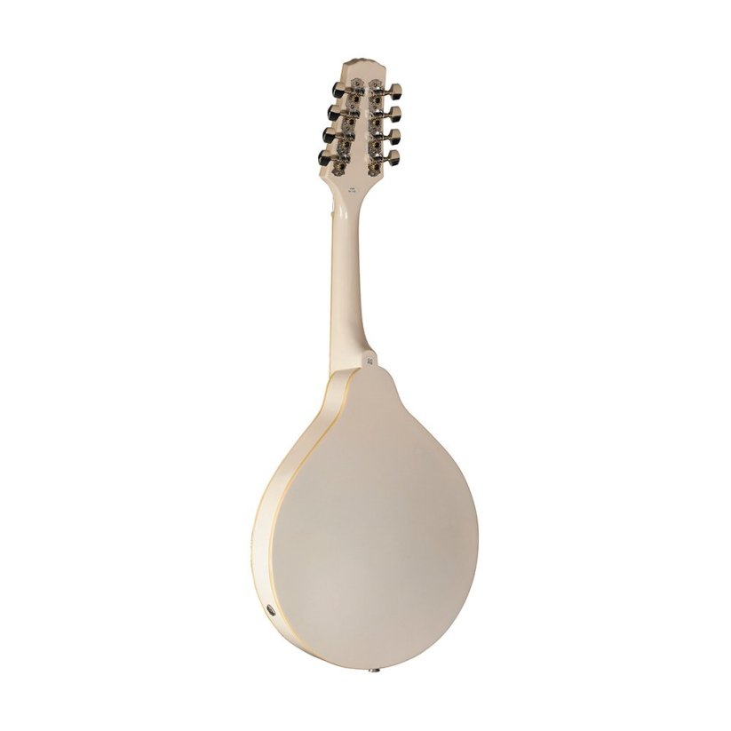 Stagg M50 E WH, elektroakustická bluegrassová mandolína, bílá