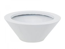 Květináč hliník-laminát, 15 cm, lesklý-bílý