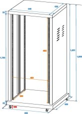 Skříň racková 19" 40HE Skříň racková 19" 40HE