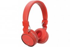 AV:link PBH-10 bezdrátová Bluetooth SD sluchátka, červená