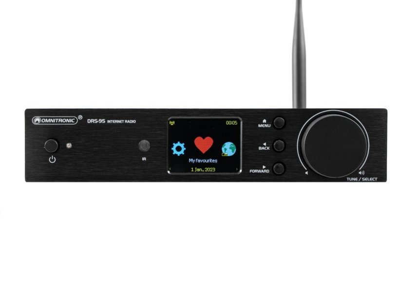 Omnitronic DRS-95, internetové rádio s DAB+ a Bluetooth