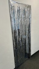 Metalický dveřní závěs, 200 x 100 cm, stříbrný Metalický dveřní závěs, 200 x 100 cm, stříbrný