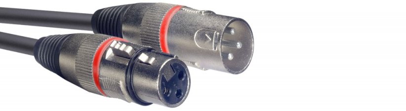 Stagg SMC10 RD, mikrofonní kabel XLR/XLR, 10m, červené kroužky