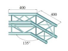 Alutruss Decolock DQ4-SPAC23, 2-cestný roh 135°