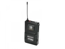 Omnitronic UHF-502, kapesní bezdrátový vysílač 823-832MHz s klopovým mikrofonem Omnitronic UHF-502, kapesní bezdrátový vysílač 823-832MHz s klopovým mikrofonem