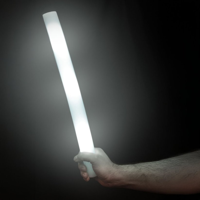 Pěnová tyč s LED světlem, balení 10 kusů, bílá 