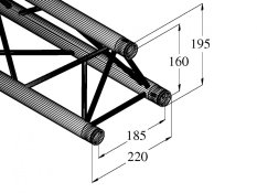 ALUTRUSS DECOLOCK DQ3-S4000 3-Way Cross Beam, černý