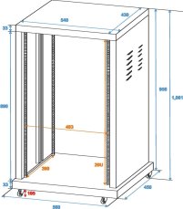 Skříň racková 19" 20HE Skříň racková 19" 20HE