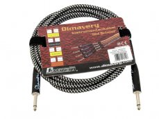 Dimavery nástrojový kabel Jack - Jack, 3m, černo-stříbrný
