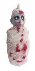 Halloween plačící dítě se svítícíma očima, 50 cm Halloween plačící dítě se svítícíma očima, 50 cm