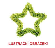 Lesklá vánoční hvězda, zelená, 30 cm - použito (83500485)