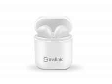 AV:link Ear Shots, bezdrátová Bluetooth sluchátka s nabíjecím pouzdrem, bílá AV:link Ear Shots, bezdrátová Bluetooth sluchátka s nabíjecím pouzdrem, bílá