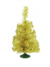 Umělý vánoční stromek, stolní jedlička zlatá, 45 cm