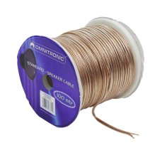 Omnitronic reproduktorový kabel, 2x1,5 mm, transparentní, 100 m cívka Omnitronic reproduktorový kabel, 2x1,5 mm, transparentní, 100 m cívka