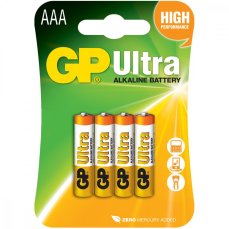GP Ultra AAA baterie, 1.5V alkalické, 4ks