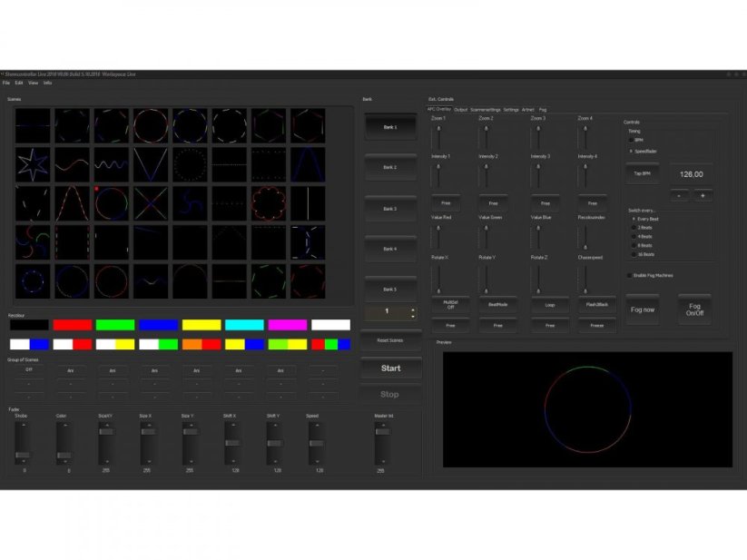 Laserworld Showcontroller, software pro laser na USB
