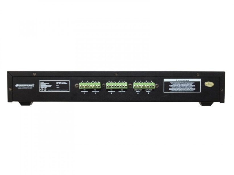 Omnitronic 2/4-zónový PA ovladač hlasitosti 100W stereo, černý - rozbaleno (80711350)