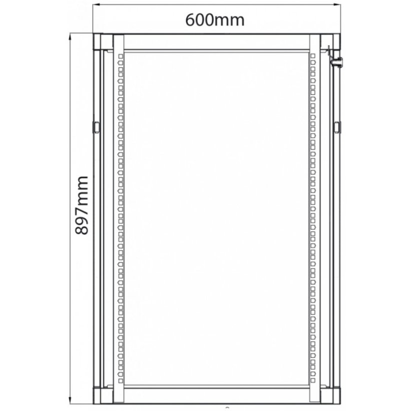 Adastra RC18U600, 19" Racková skříň, 18U, hloubka 600 mm