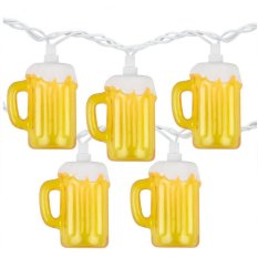 Světelný řetězec s 10 pivními půllitry, 165 cm