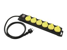 Eurolite napájecí rozvaděč s vypínačem, 6 zásuvek, IP44, černý, 10 m Eurolite napájecí rozvaděč s vypínačem, 6 zásuvek, IP44, černý, 10 m