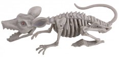 Halloween kostra myši s červeně svítícíma očima, délka 38 cm